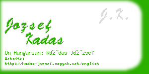 jozsef kadas business card